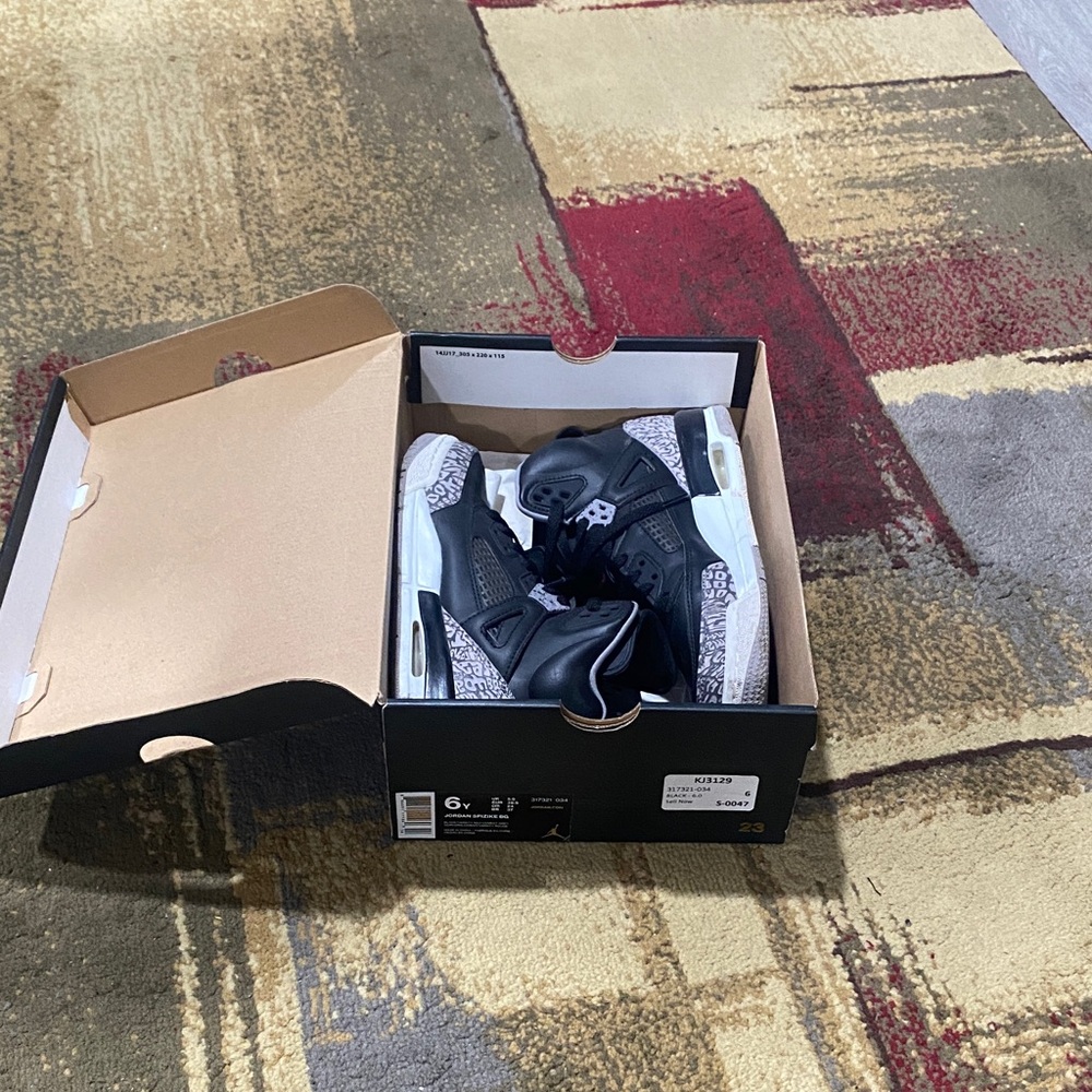 Jordan Black and Gray Sneakers